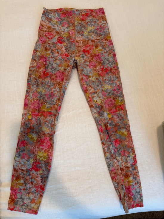lululemon athletica Pants - lululemon athletica Floral High-Rise Leggings - Pink, Gray, Brown